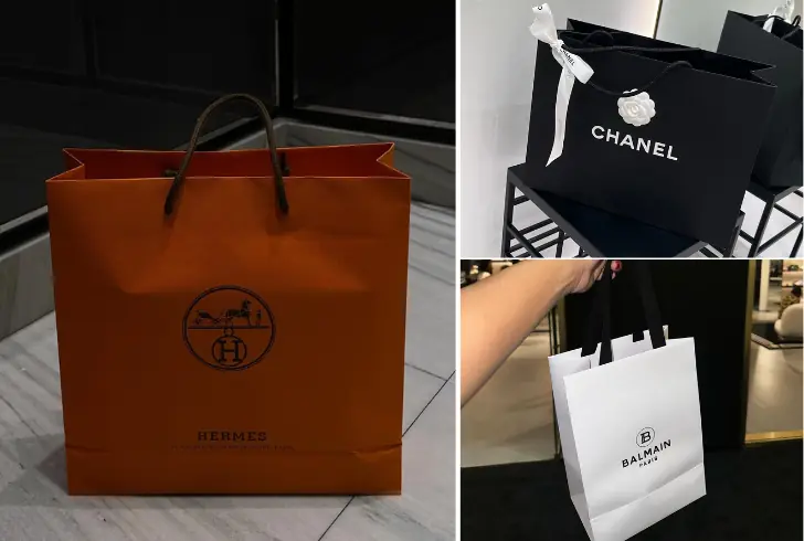 Chanel, Balmain, and Hermes are fetching as much as £65