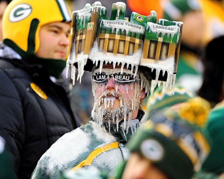 Frozen Tundra Man at Lambeau Field