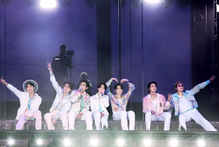 K-Pop band performing on stage