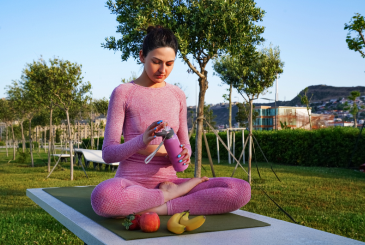 Person choosing healthy lifestyle actions